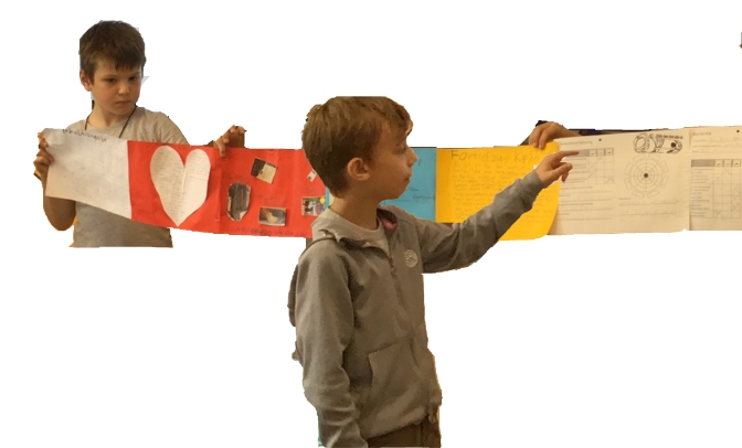 Kinder bei der Vorstellung der Leserollen